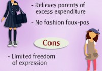 pros and cons of uniform at school